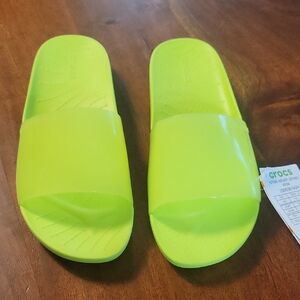 CROCS Neon Yellow Slides